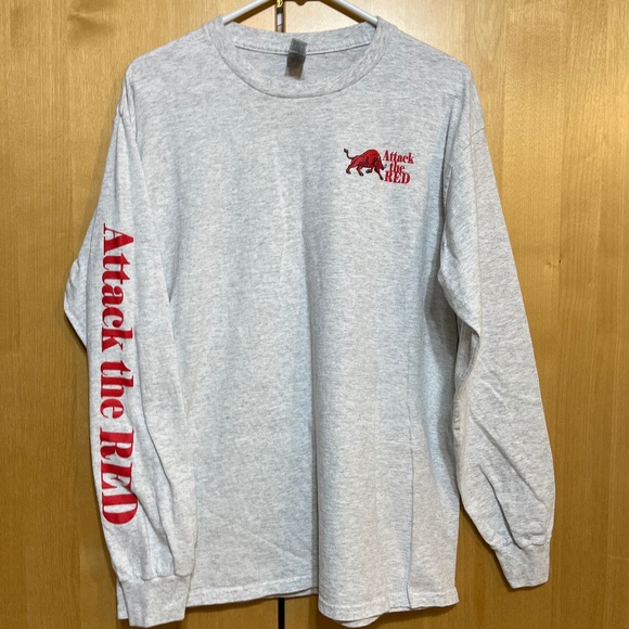 Gildan Other - Long Sleeve tee with Red Bull Attack the Red logo